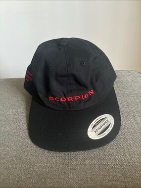 Scorpion Embroidered Black Adjustable Cap
